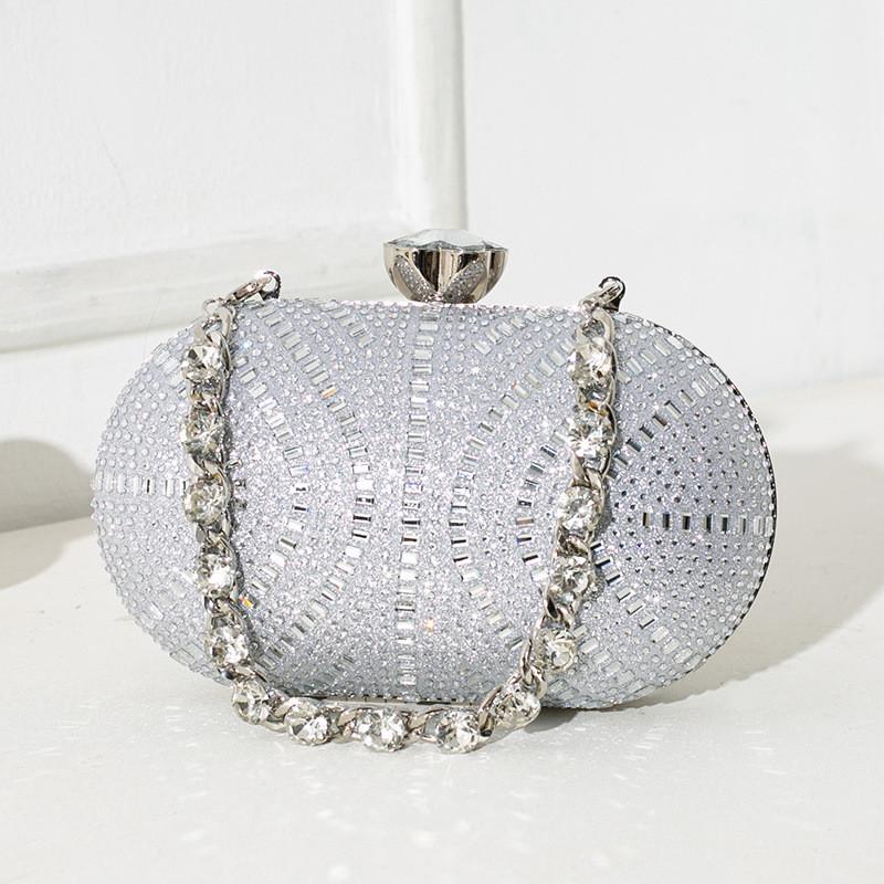Fashion Clutch Bag With Water Drip Embellishments For Evening Parties And Formal Events