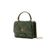 Tory Burch Kira Quilted Napa Leather Wallet Shoulder Crossbody Handbag Mini Women Handbags Basil-Green 164033-312