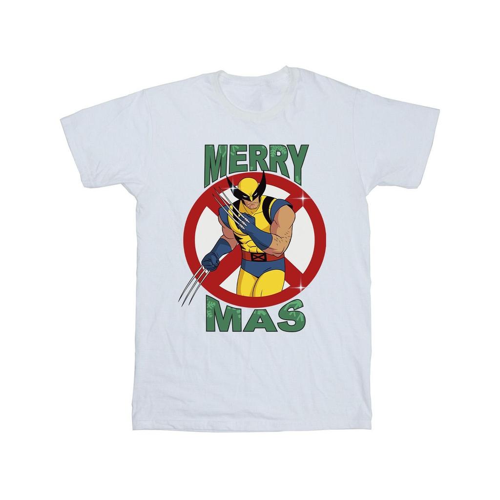 X-Men Mens Wolverine Cotton Christmas T-Shirt