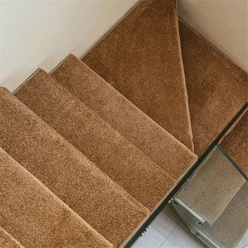 Nordic Stair Tread Carpet Non Slip Wooden Stair Mats Adhesive Free Self Adhesive Home Corner Stair Carpet Two Piece Set