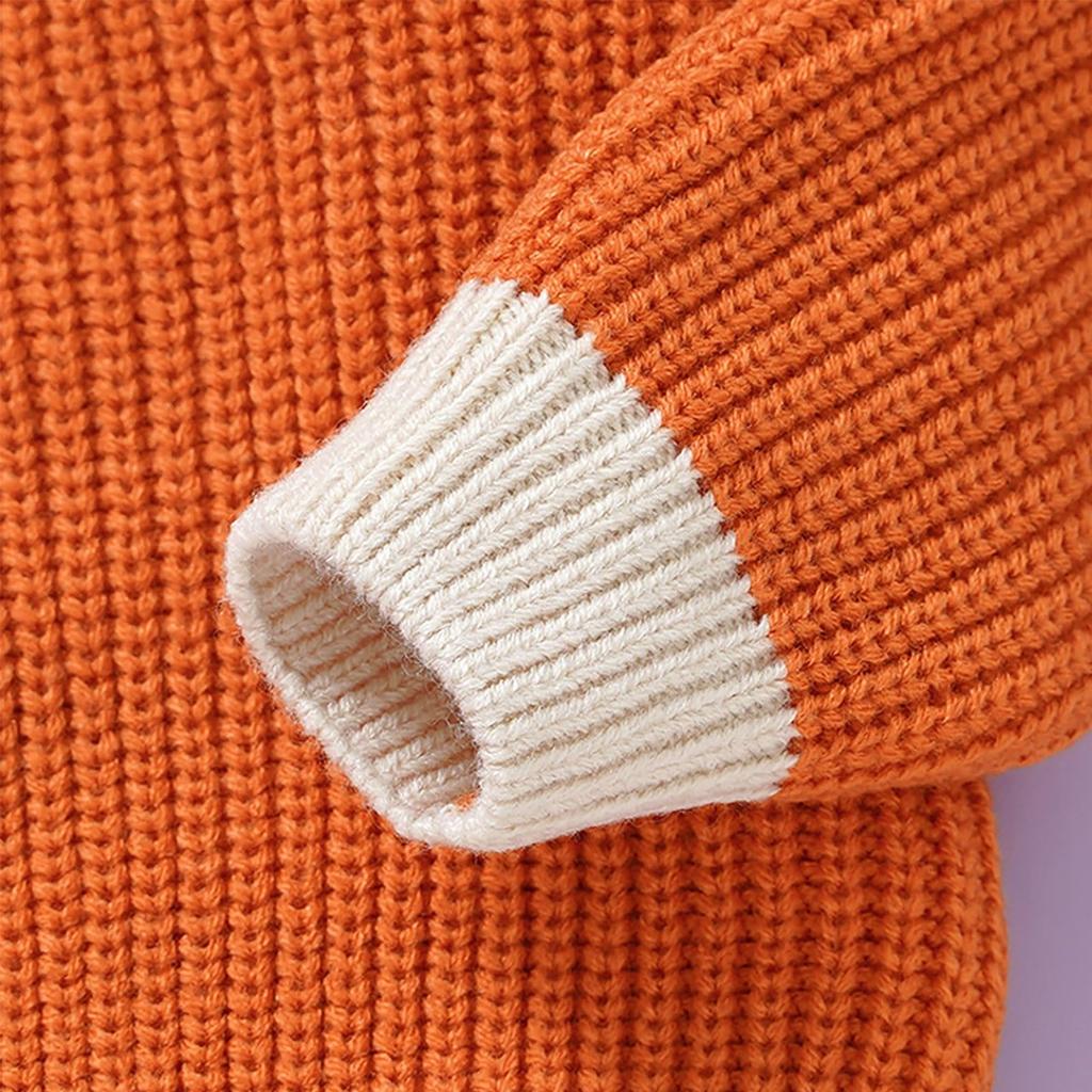 Хэллоуинские свитера для малышей, вязаный свитер с тыквой для мальчиков и девочек, детская теплая милая толстовка-пуловер для осени и зимы