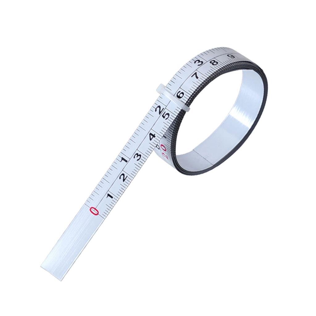 Самоклеящаяся измерительная лента, дюймовая и метрическая двойная шкала, верстачная линейка, клейкая рулетка, портативная нержавеющая линейка