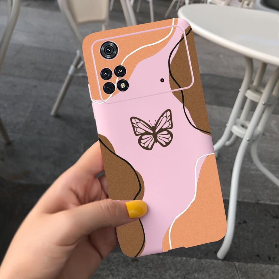 Чехол для Xiaomi Poco M4 Pro Милый узор Конфетный цвет Чехол для телефона Для Poco M 4 M4 Pro 5G 4G PocoM4 Мягкий силикон ТПУ Задняя крышка
