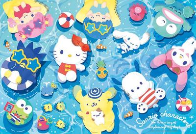 BEVERLY (БЕВЕРЛИ) [Сделано в Японии] Пазл из 300 деталей Персонажи Sanrio Летнее плавание (26 х 38 см) 300-069