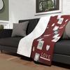 Microfiber Fleece Blanket with Sherpa Lining 120X160 Cm LOVE Red, by Soleil D'ocre