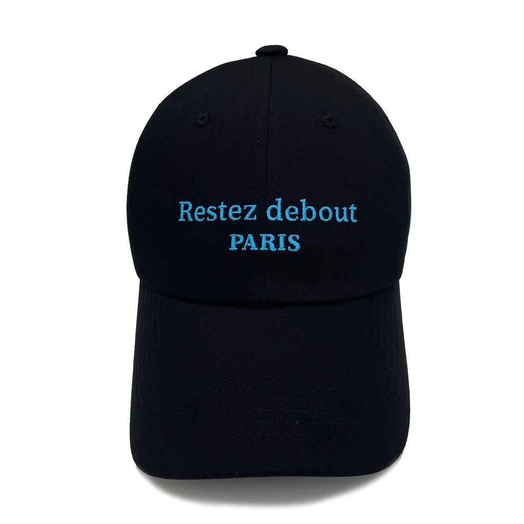 Кепка-бейсболка Seutaendeueob Paris Line Небесно-голубая Черная
