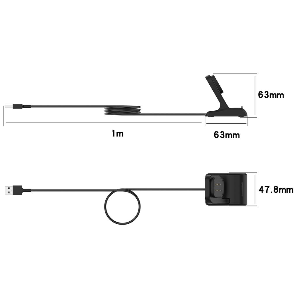 Watch Charger Replacement Vertical Stand Charging Cable Dock Compatible For Fitbit Versa4 Sense2 Versa3