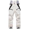 LOKIPONG and Snowboard Ski Thermal Fleece Windproof and with Size L Men's Women's Pants, Pants, Lining, Waterproof, Unisex, Suspenders, Beige,