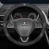 cwnqah1 cwmvjg1 Car Suede Carbon fiber Leather Steering Wheel Cover For Mitsubishi Outlander Pajero Asx Lancer EX Evolution L200 Triton RALLIART
