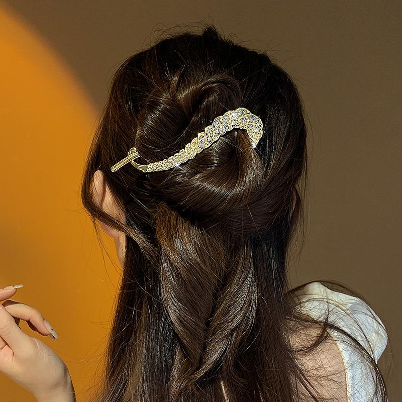 1PC Hair Accessories Rhinestone Clasp Barrettes Irregular Women Trendy Hair Clips Girl Claw Headdress Korean Hairpin