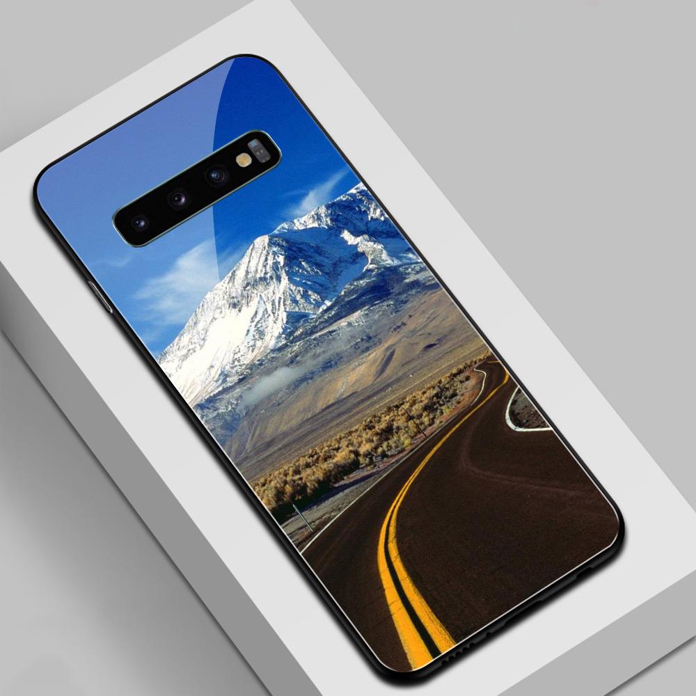 For Samsung S10e Glass Back Cover Case Road Shell Note 8 Case for Galaxy S8 S9 S10 Plus Note 8 9 10 Plus S10e S20 Plus Ultra S22