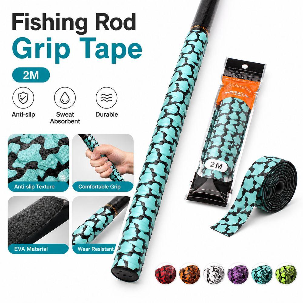 Textured Surface Fishing Rod Grip Tape EVA Sweat Absorbent Overgrip Anglers