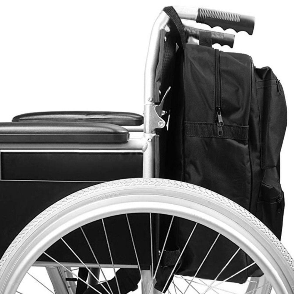 Waterproof Wheelchair Rear Storage Bag Multi-pocket Mobility Scooter Bag Walking Wheels