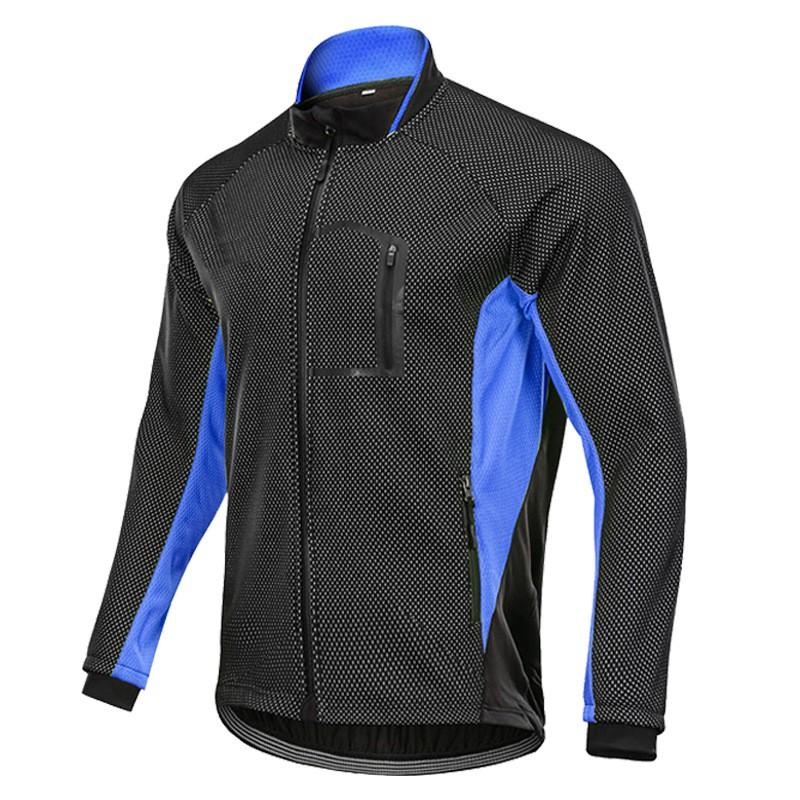 Mens Winter Cycling Jacket Warm Fleece Lined Windproof Waterproof Motorcycle Riding Coat Cold Weather