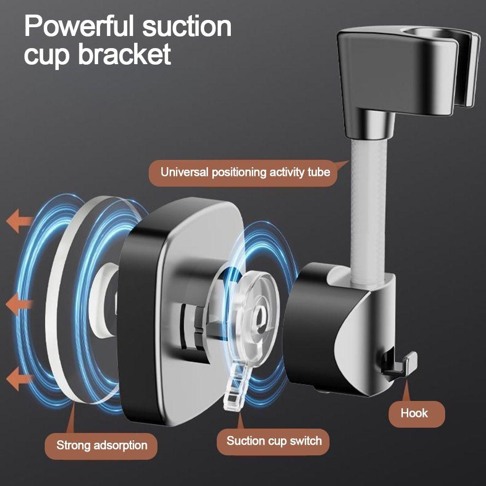 Relocatable Showerhead Bracket Adjustable Sprayer Fixed Base  Bathroom Accessories