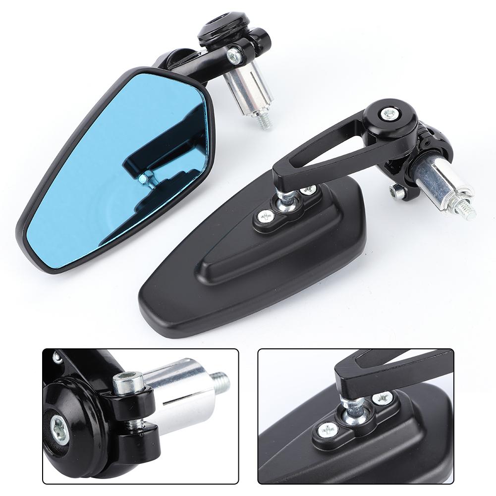 2pcs 7 8in Handlebar End Rearview Mirrors AntiGlares 180 Degree Adjustable Universal for Motorcycle