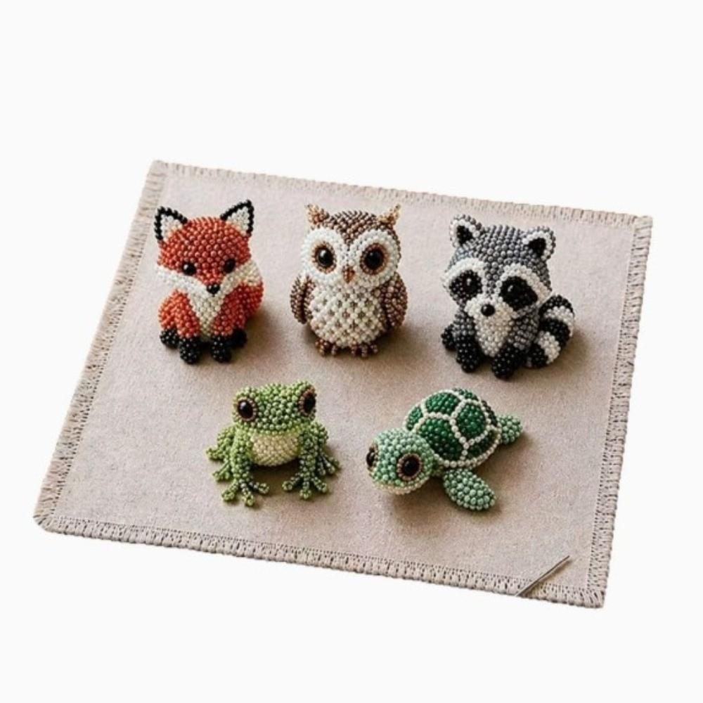 Animal Shape Bead Weaving Kit Handmade DIY Bead Craft Kit Creative 3D Beaded Animal Kit  Home Decor