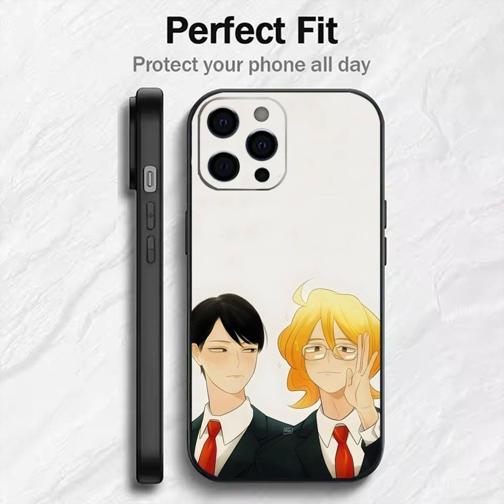 Чехол для телефона с аниме-персонажами D-Doukyuusei для iPhone 17, 16, 15, 14, 13, 12 Plus, Max, мягкий силиконовый, черный