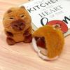 Capybara Chestnut Soft Plush Keychain Cute Cartoon Character For Keys Stylish