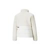 Puma Faux Lamb Wool Spliced Solid Color Stand Collar Cotton Jacket Women Jackets White 585522-05