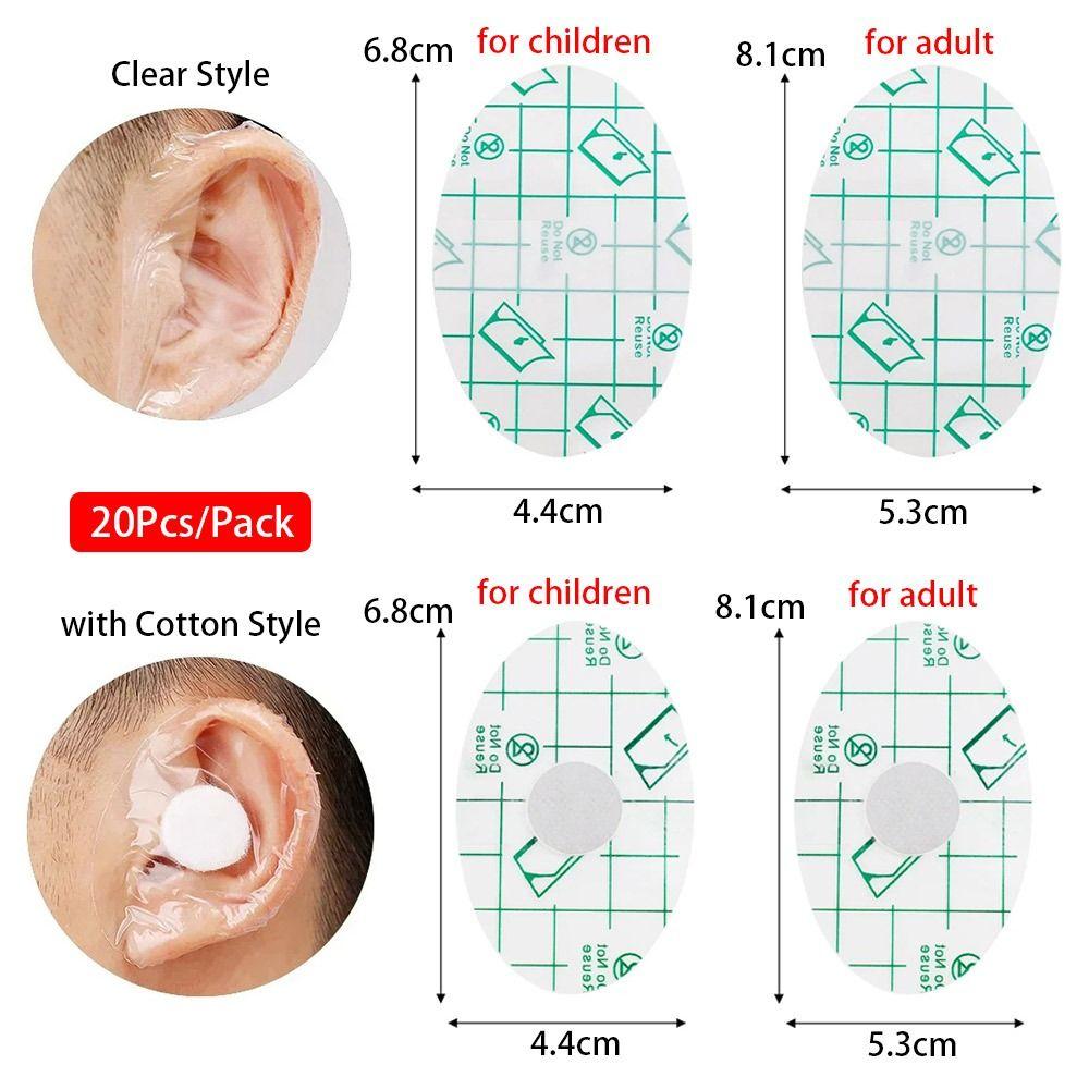 20 шт. водонепроницаемые амбушюры для душа ребенка одноразовые наклейки для ушей для детей и взрослых