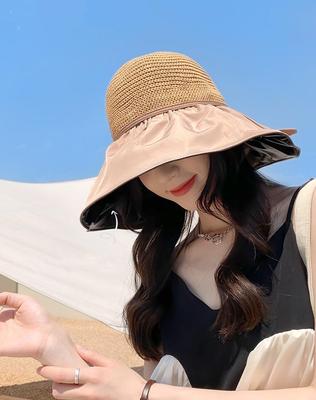 Женская шляпа от солнца, складная шляпа с широкими полями для девочек, пляжная женская летняя шляпа с УФ-защитой, дорожная кепка, женская шляпа-ведро, ажурная рыбацкая шляпа