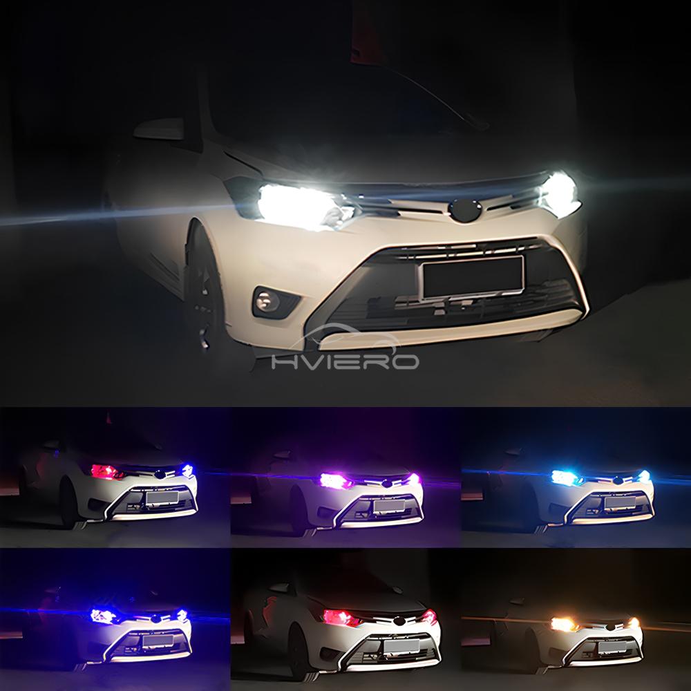 2pcs T10 W5W Remote Control RGB Led Bulb 12V Reading Car Parking Day Lamps License Plates Lamp Dome Turn Signal Clearance Light