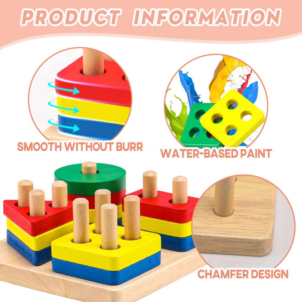 Montessori Toys for Toddlers – Sensory Learning Set for 3 Year Olds, Fine Motor Skill Practice