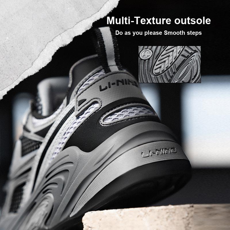 Li Ning CF Su Series Flash Star 2 удобные универсальные амортизирующие прочные низкие повседневные туфли мужские кроссовки черные серые AGLT171-4