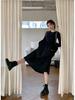 Hepburn-Style Hollow Long-Sleeve Slim Fit Dress - Autumn/Winter 2024