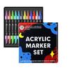 12/24/36Pcs Double Line Outline Marker Pen Set Waterproof Metallic Art Pens Brilliant Colors Graffiti Highlighter Pens