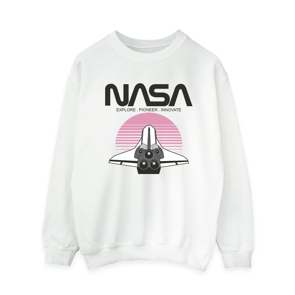 NASA Womens/Ladies Space Shuttle Sunset Sweatshirt