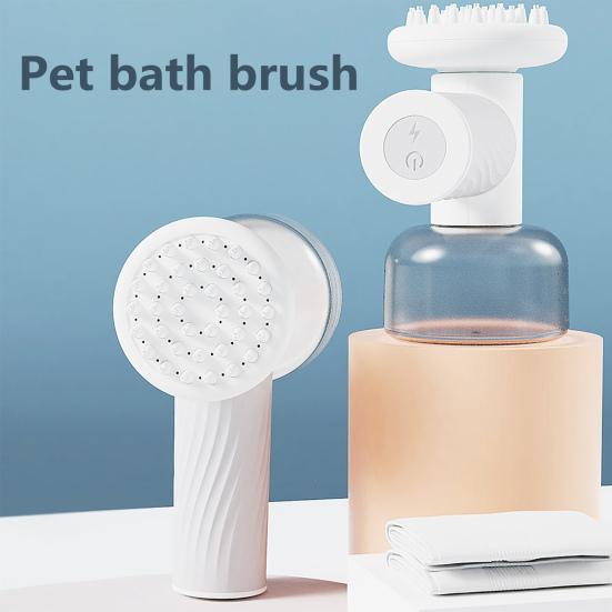 Automatic Pet Bubble Brush Bath Foamer Soothing Massage Easy Fast Clean Bathing Experience Dog Grooming Brush
