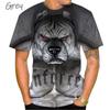 Fierce Bulldog Boxing T Shirt Men Cool Design 3D Bully Pitbull Print T-shirt Novelty Personality Tee Harajuku Fashion Streetwear