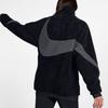 Nike Флисовая куртка с воротником-стойкой и молнией, большим логотипом и двусторонним дизайном, мужская верхняя одежда черного цвета AJ2701-011
