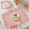 Ruffled Placemats, Plaid Gingham Table Mats Decorative, Placemats for Farmhouse-Style Kitchens, Dining Rooms and Holiday Parties