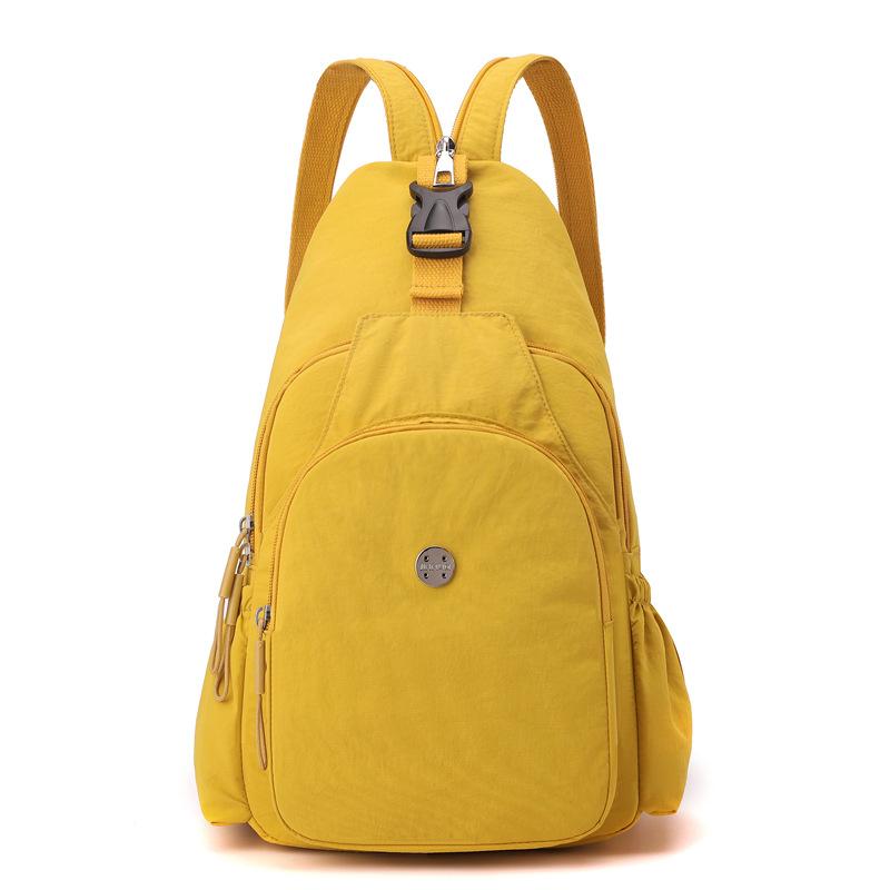 Waterproof Multifunctional Backpack Outdoor Travel Bag Solid Color Shoulder Bag Women's Chest Bag