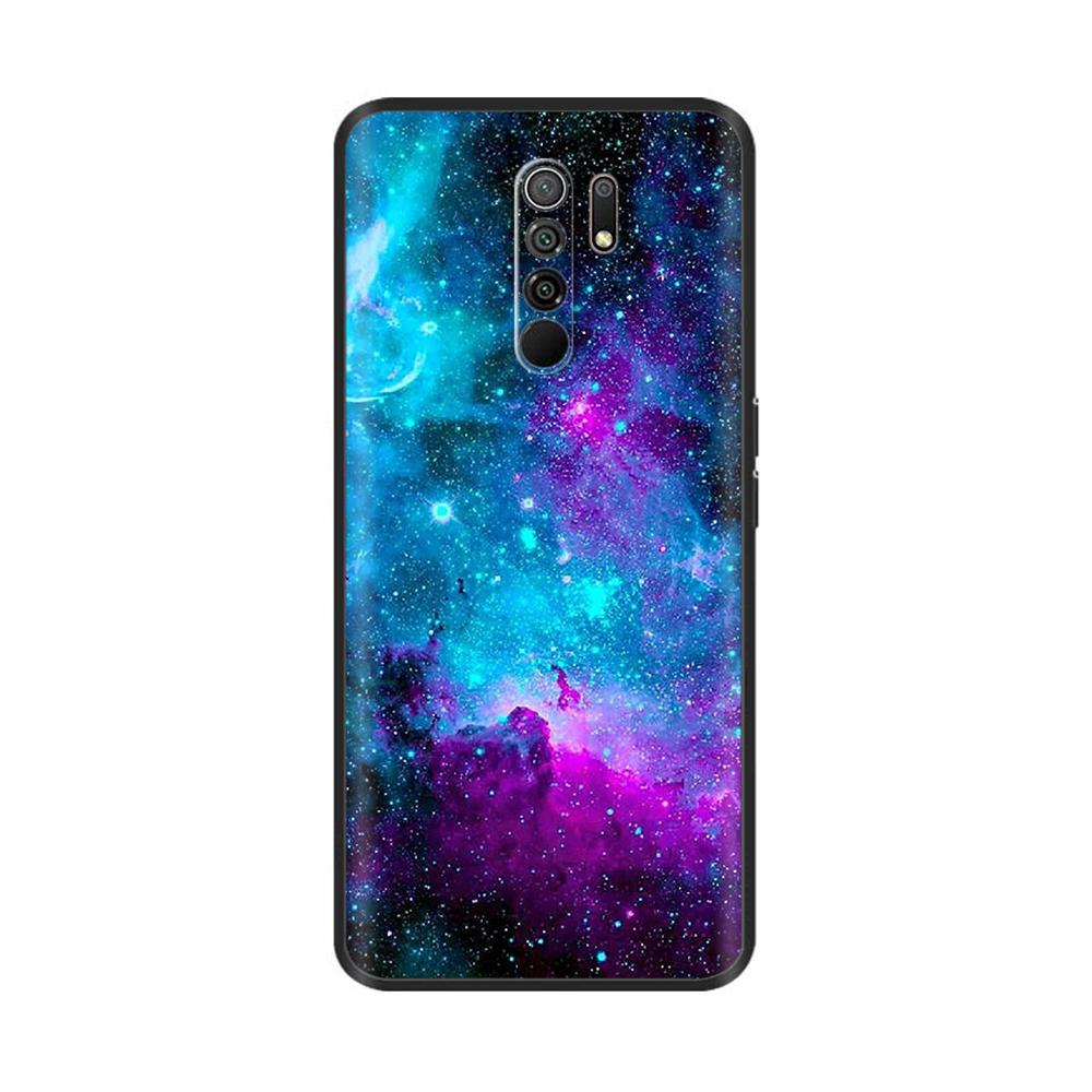 Силиконовый чехол для Xiaomi Redmi 9 Redmi9 Чехол Задняя крышка Coque Funda Оболочка Мягкий Черный ТПУ Милый Мультяшный Чехол-сумка для телефона Бампер Защитный