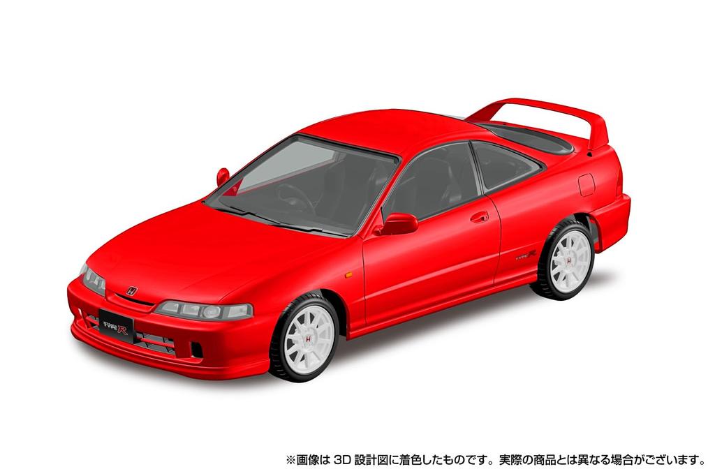 Aoshima Bunka Kyozai RakuPla Snap Kit №22-MR Honda Integra Type R DC2 Масштаб 1/32 Предварительно окрашенная пластиковая модель Миланский красный