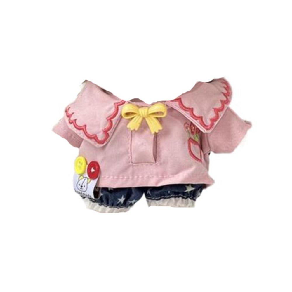 Lovely Design 20cm Cotton Doll Clothes Washable Retro Style Idol Dolls Cartoon Pattern Skirt Soft Texture Cute