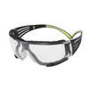3M Safety Secure Clear Lens with Gasket SF401AF-FM Glasses, Fit,