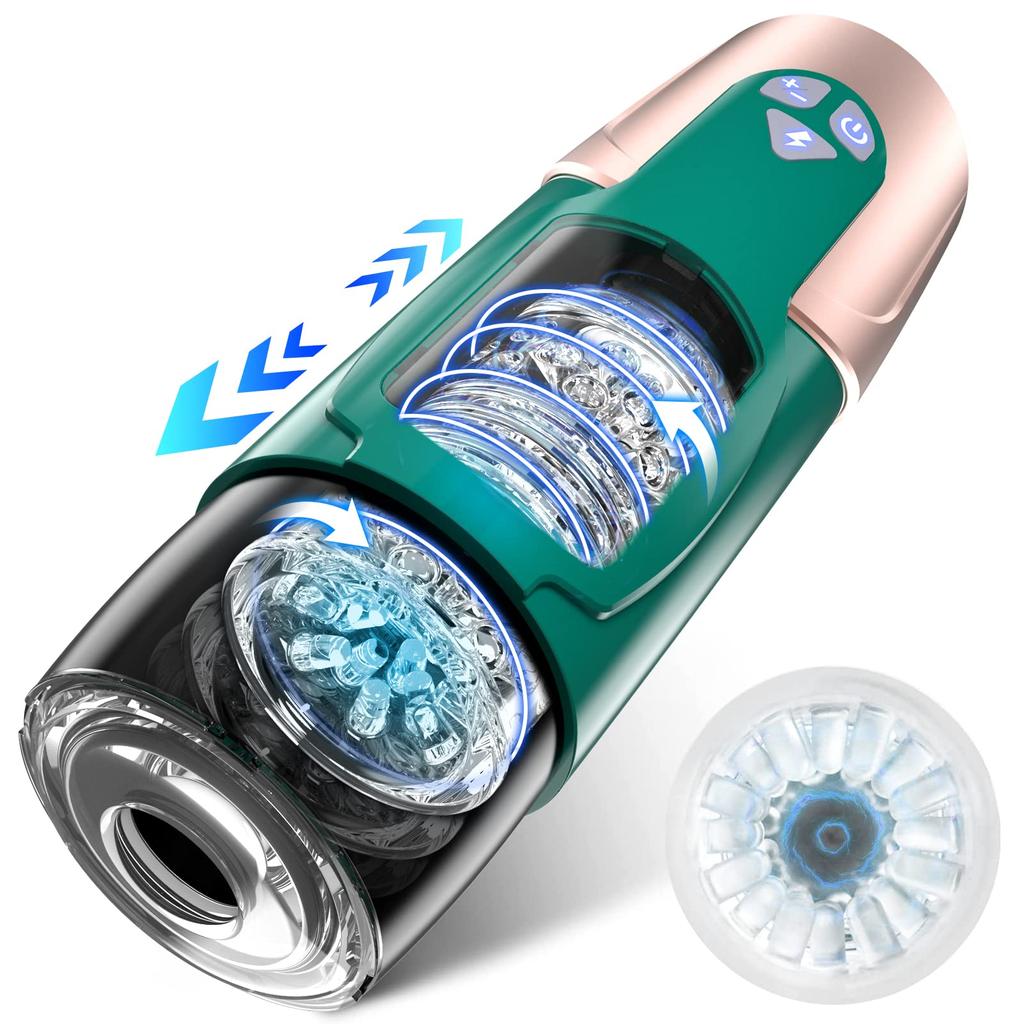 Automatic Male Masturbators Cup 7 Thrusting & Rotating Modes Penis Trainer 3D Vaginal Simulation Adult Sex Toy