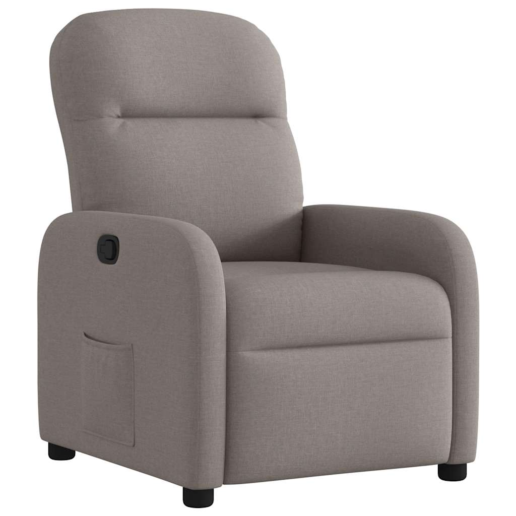 Relaxation Armchair Taupe Fabric