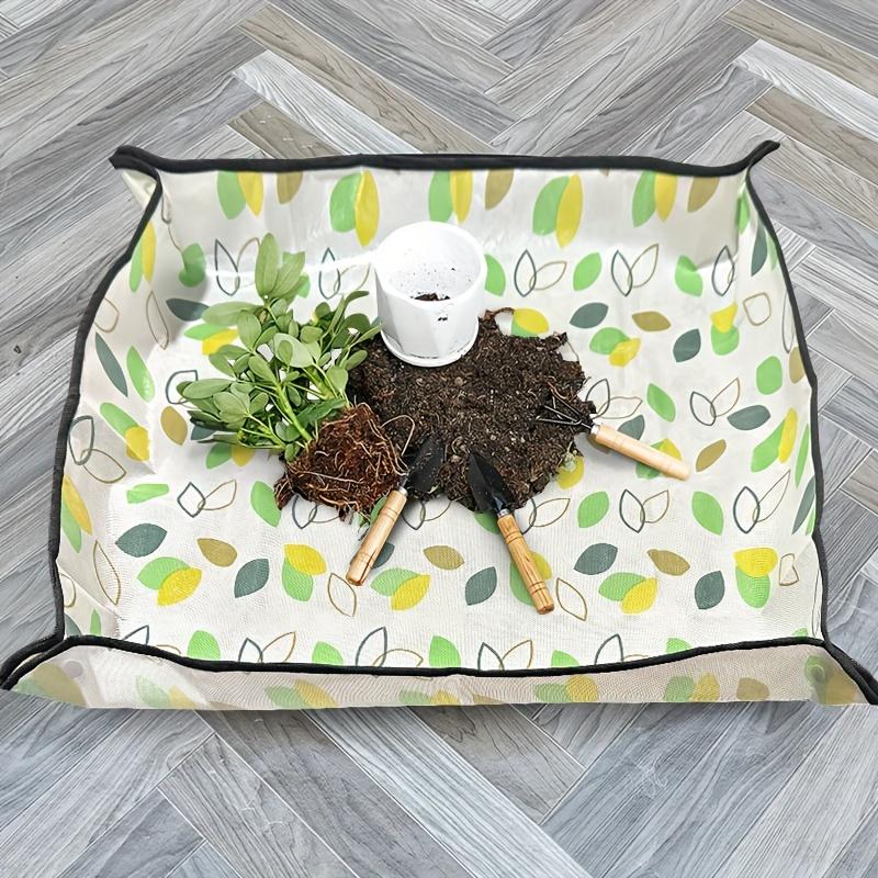 Thickened PE Plant Potting Mat, Foldable Indoor Succulent Planting Pad, Portable Gardening Mat, Home Garden Waterproof Pad, with Soil Mixing & Potting