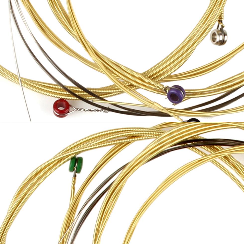 6 шт./компл. струны для акустической гитары 011-052, содержащие струны из фосфористой бронзы, полный яркий тон