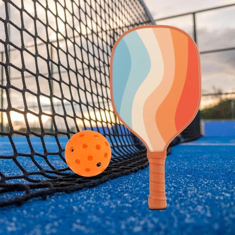Wood Pickle Ball Racket Colorful Squash Racquet Pickleball Paddles  Family Friends Children