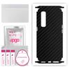 apgo Protective Skin Sticker for the Back+sides Compatible with Oppo Find X2 Pro, Full Wrap Film, Foil, Vinyl - Pattern Carbon Black