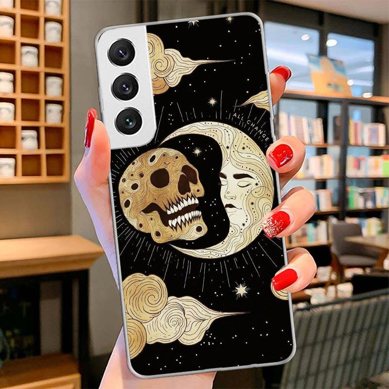 Funny Sun Moon Face Cover Phone Case For Samsung Galaxy S26 S25 Edge S24 Ultra S23 S22 Plus S21 S20 FE Soft Fundas Shell Galaxy
