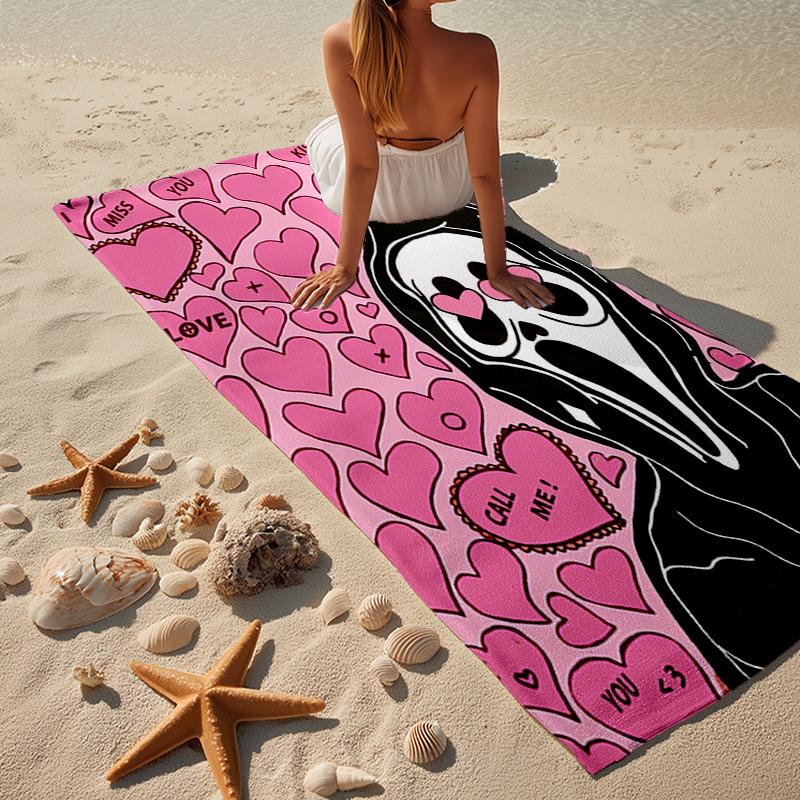 Horror Movie Characters Beach Towel, Super Soft Microfiber, Gift for Her/Him, Birthday, for Pool, Beach, Travel, Home Decor Fan gifts