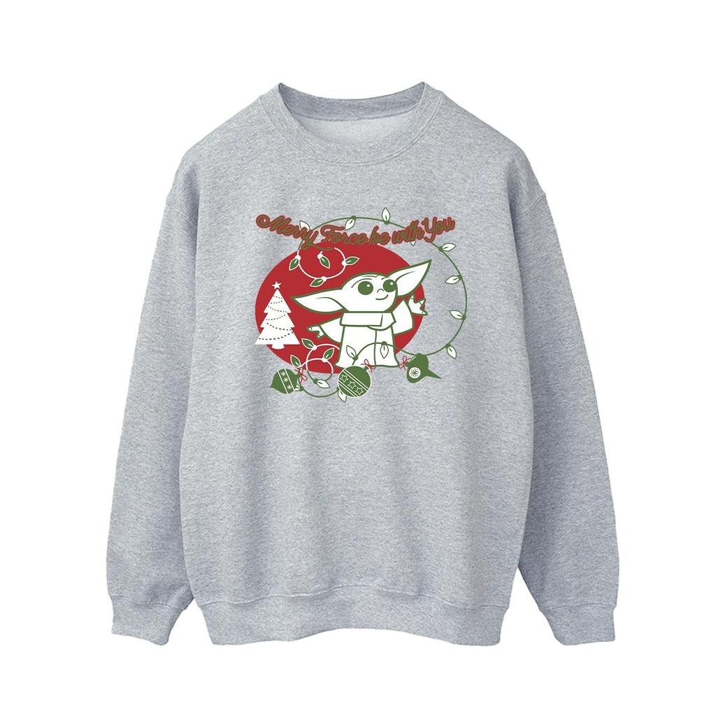 Star Wars The Mandalorian Mens Baby Yoda Force Be With You Sweatshirt